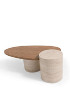 Milano Traverten Meşe Orta Sehpa - 1