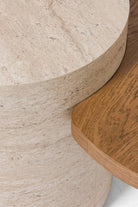 Milano Traverten Meşe Orta Sehpa - 3