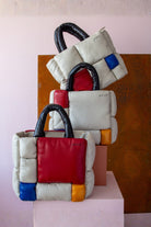 Renkli  Deri Tote Çanta – El Yapımı Omuz Askılı Deri Çanta - 5