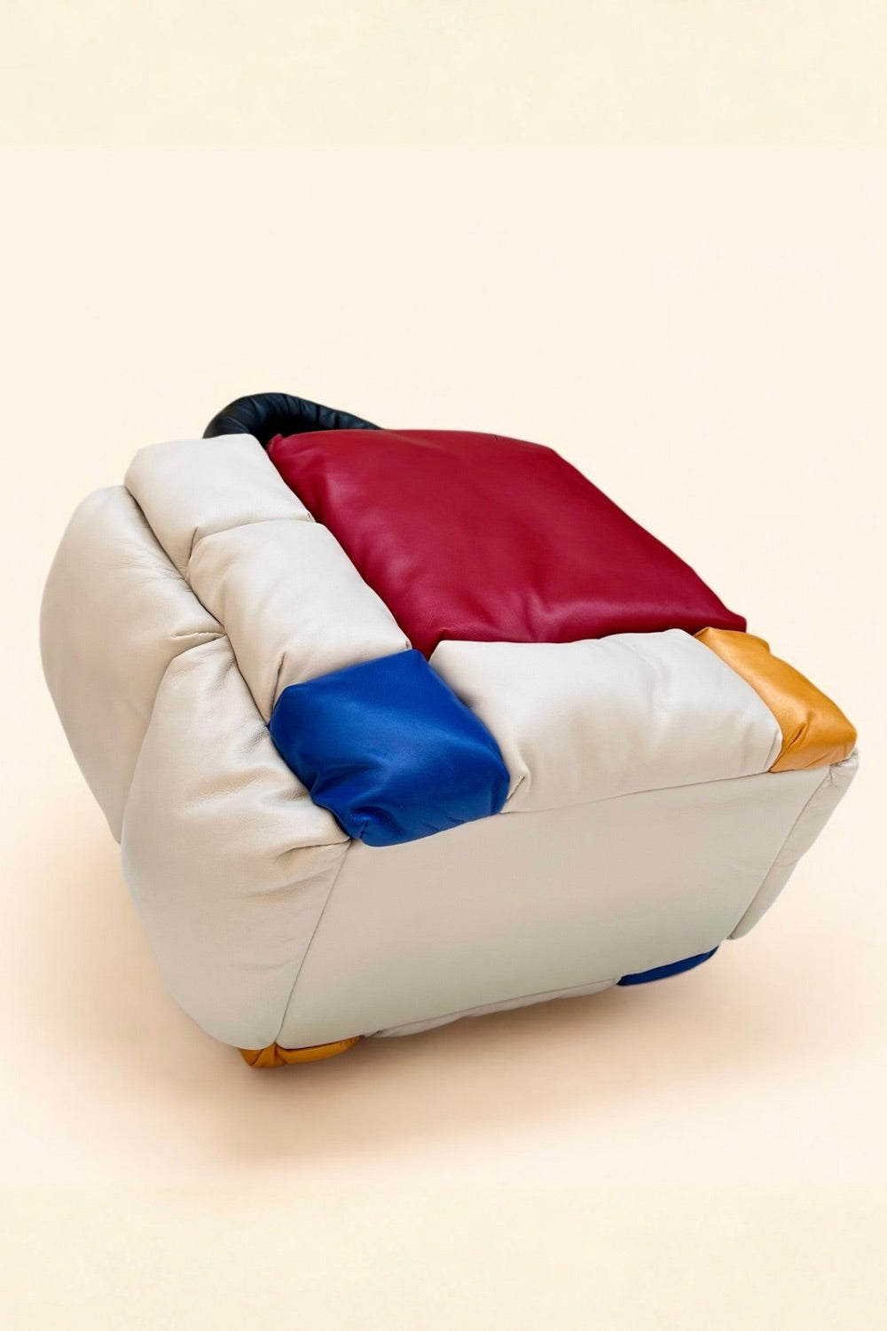 Renkli  Deri Tote Çanta – El Yapımı Omuz Askılı Deri Çanta - 6