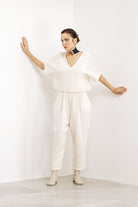 Crinkle Linen Slouchy Pantolon - 3