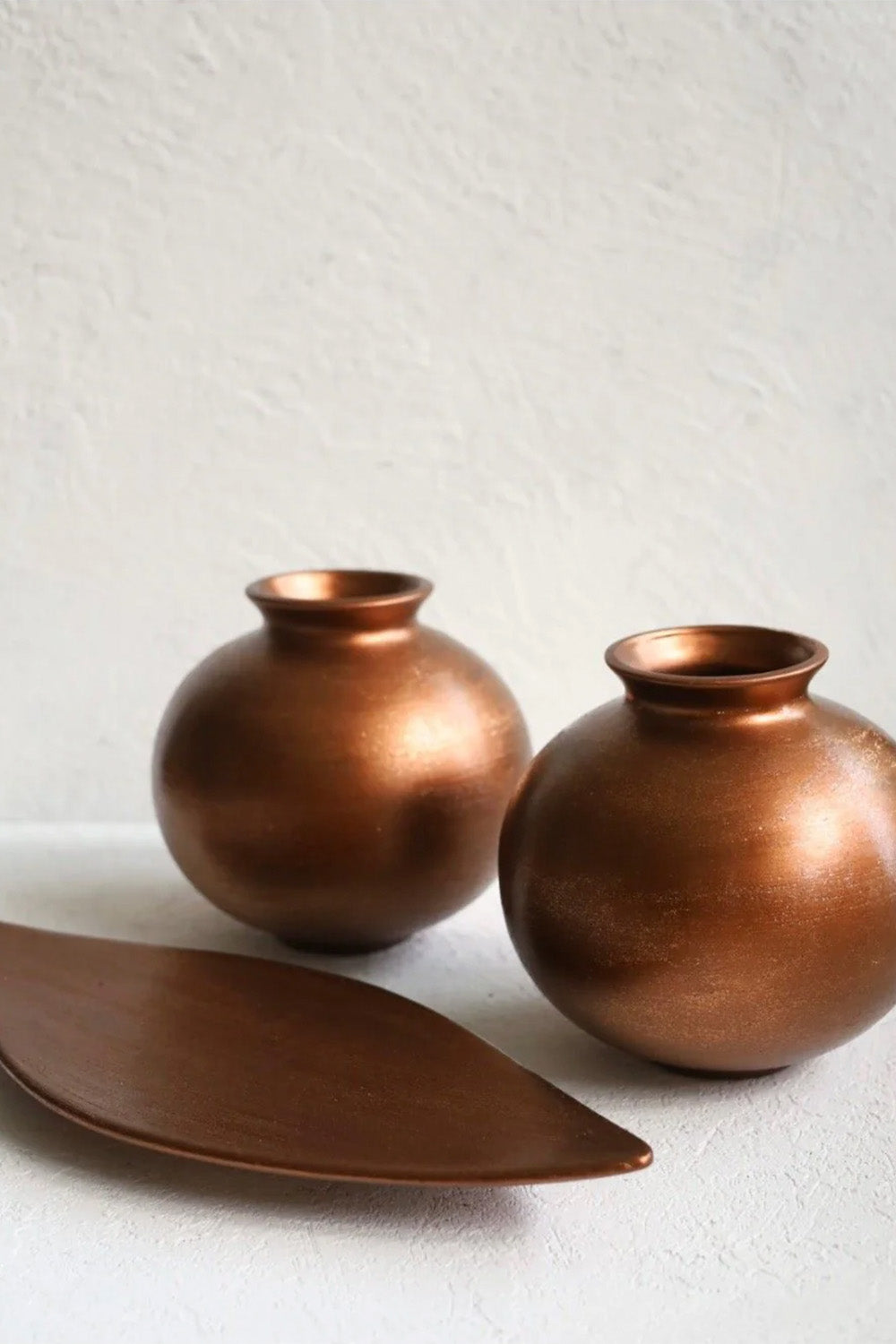 Bakırdan Seri Seramik Küp Vazo Seti - 0