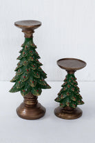 Yılbaşı Ağacı Yeşil İkili Şamdan - 2