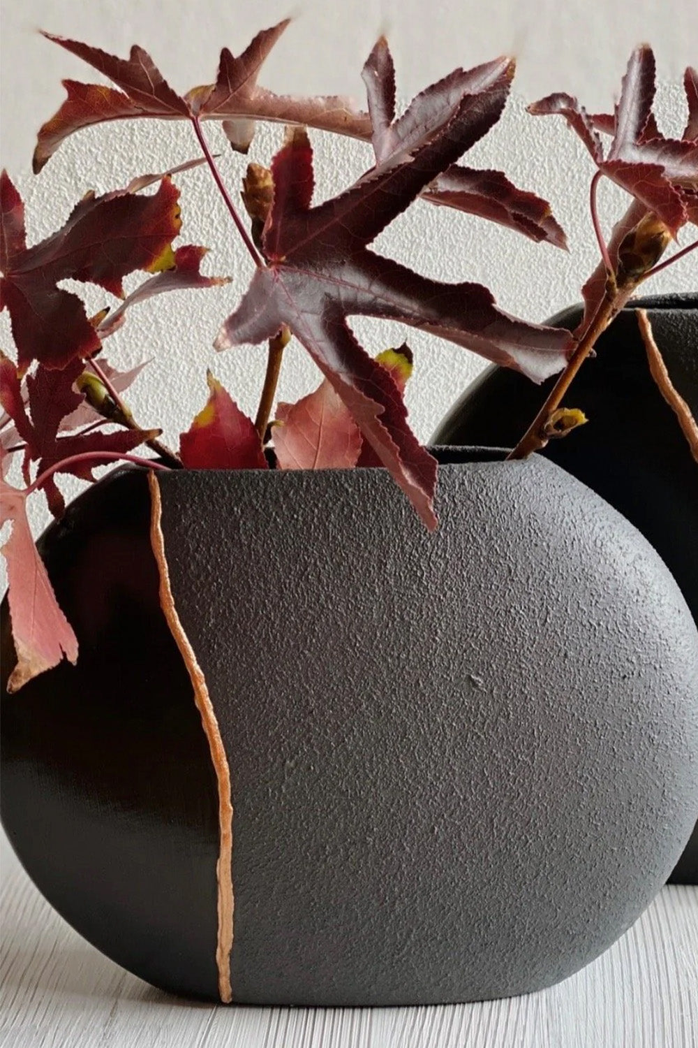 İkili Siyah Şerit Vazo - 1