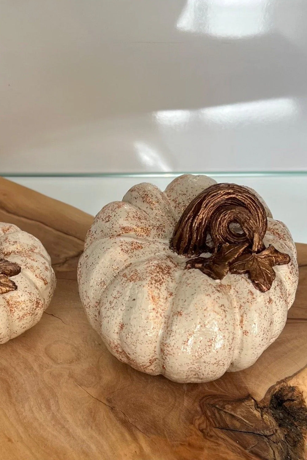 Simli Bal Kabağı İkili Obje Krem Bakır - 2