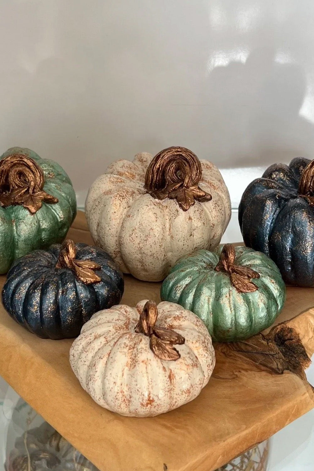 Simli Bal Kabağı İkili Obje Krem Bakır - 3