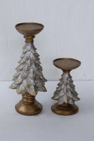 Yılbaşı Ağacı Altın Gümüş Ikili Şamdan - 2