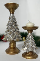 Yılbaşı Ağacı Altın Gümüş Ikili Şamdan - 3