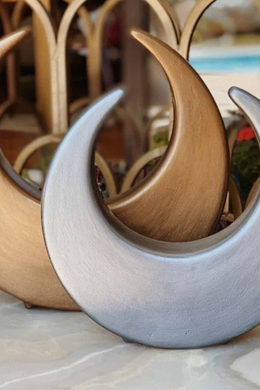 Dekoratif İkili Alem Seramik Obje - 1