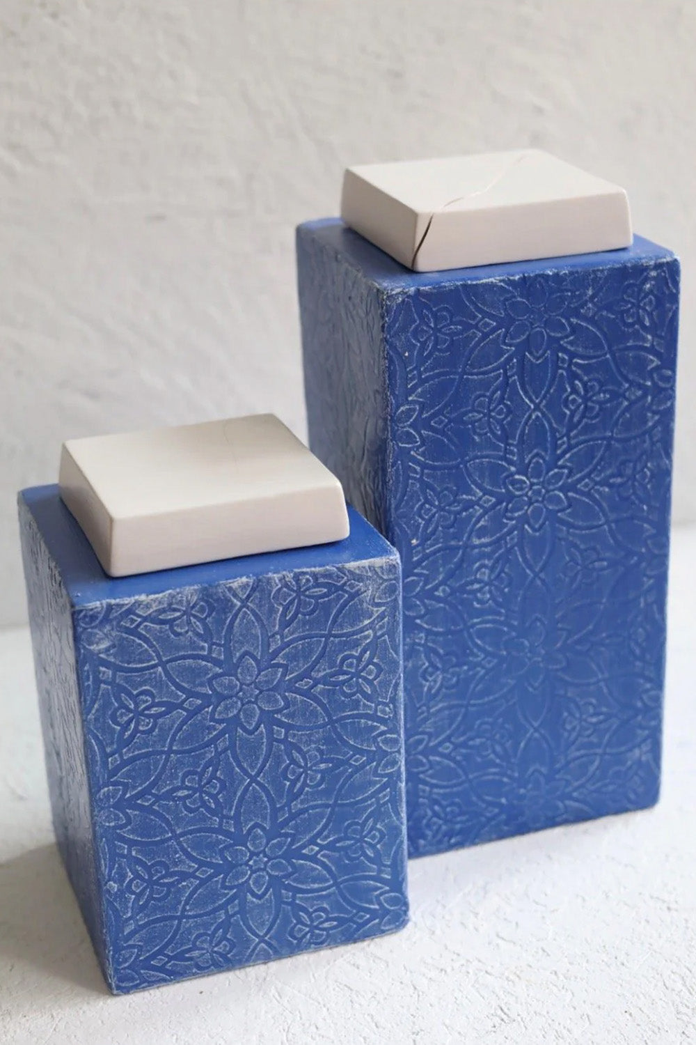 Mavi Beyaz İkili Kare Küp - 1