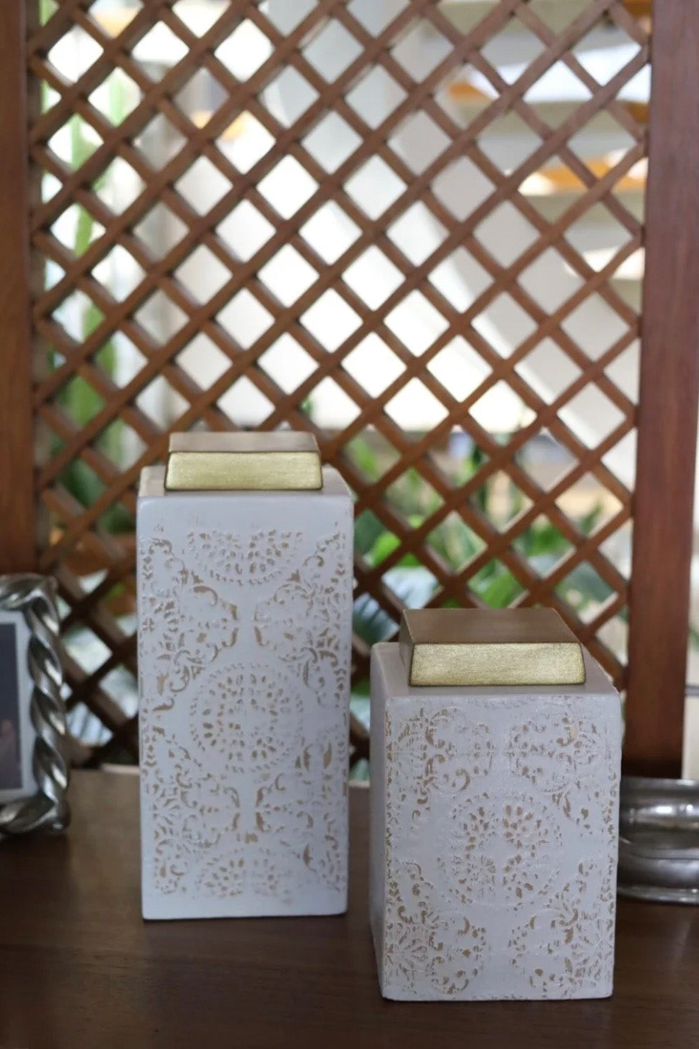 Antik Kare Küp İkili - 0