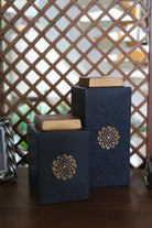 Bakırdan Seri İkili Seramik Köşeli Küp - 0