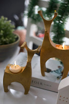 İkili Geyik Mumluk Altın - 1