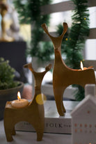 İkili Geyik Mumluk Altın - 2