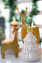 İkili Geyik Mumluk Altın - 3