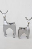 İkili Geyik Mumluk Gümüş - 0