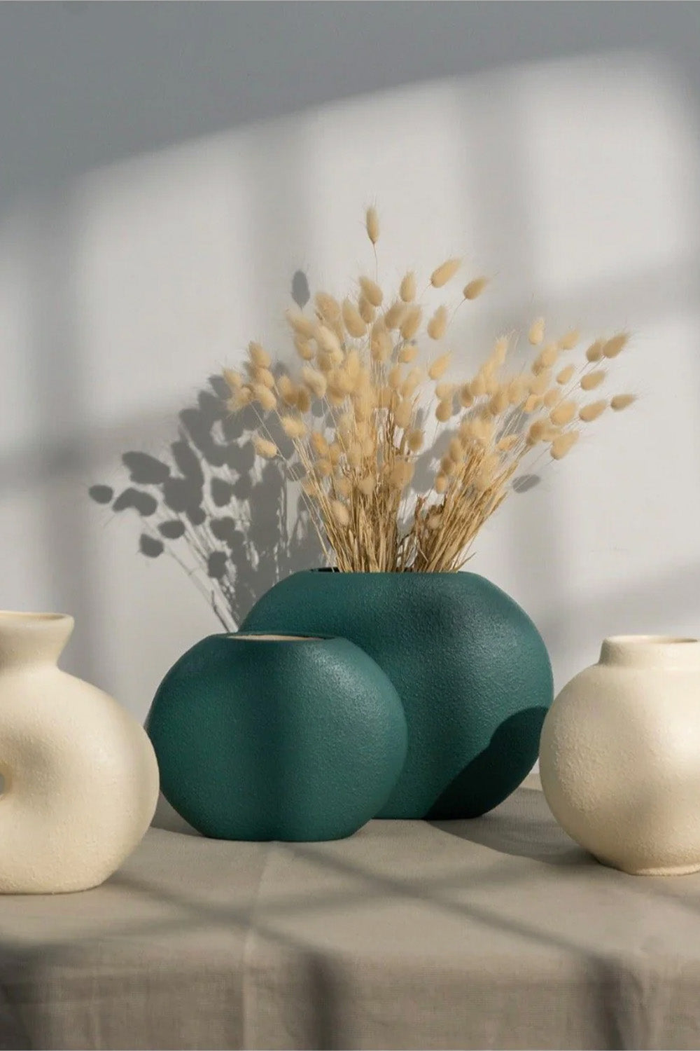 Minimal Seri Pastel Seramik Vazo Seti - 0