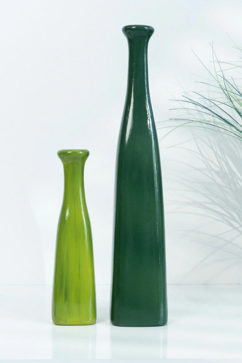 Yeşil Seramik İkili Vazo Seti - 1
