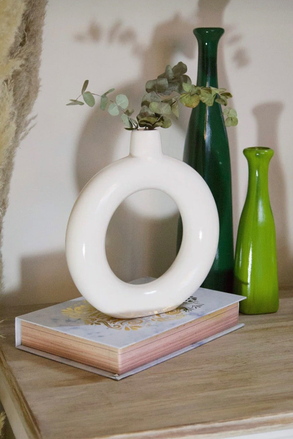 Nordic Seramik Halka Vazo - 3