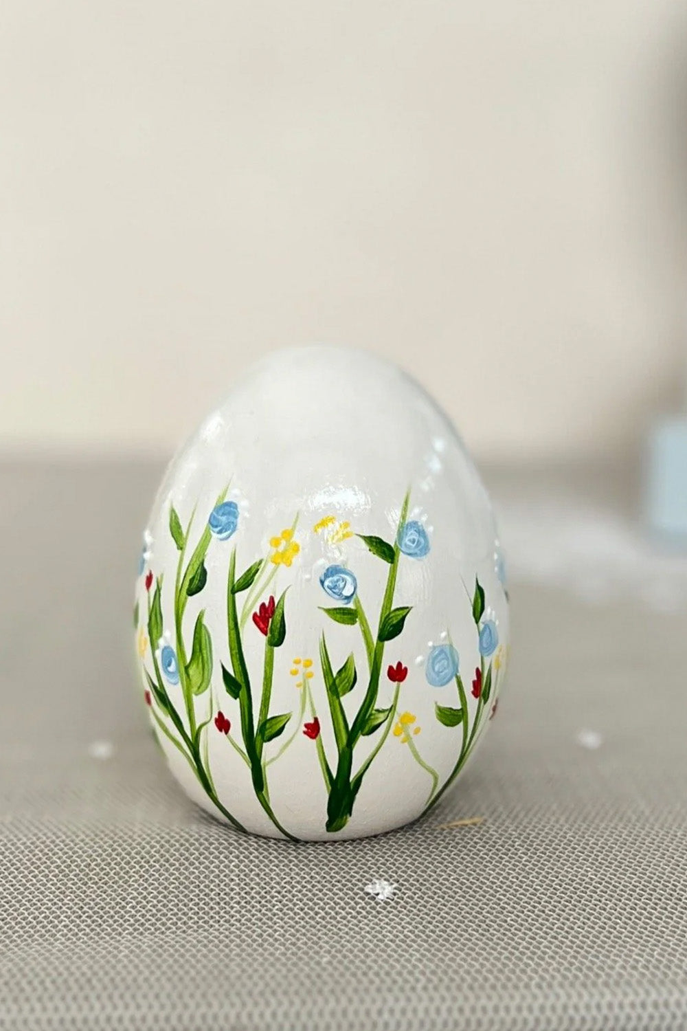 Seramik Paskalya Yumurta Seti Mavi Bahar - 2