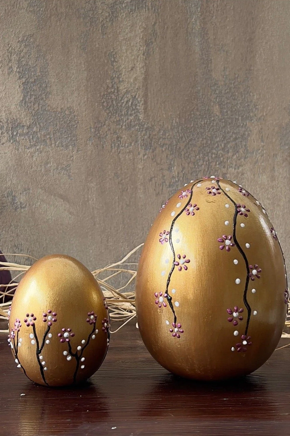 Seramik Paskalya Yumurta Seti Gold - 1