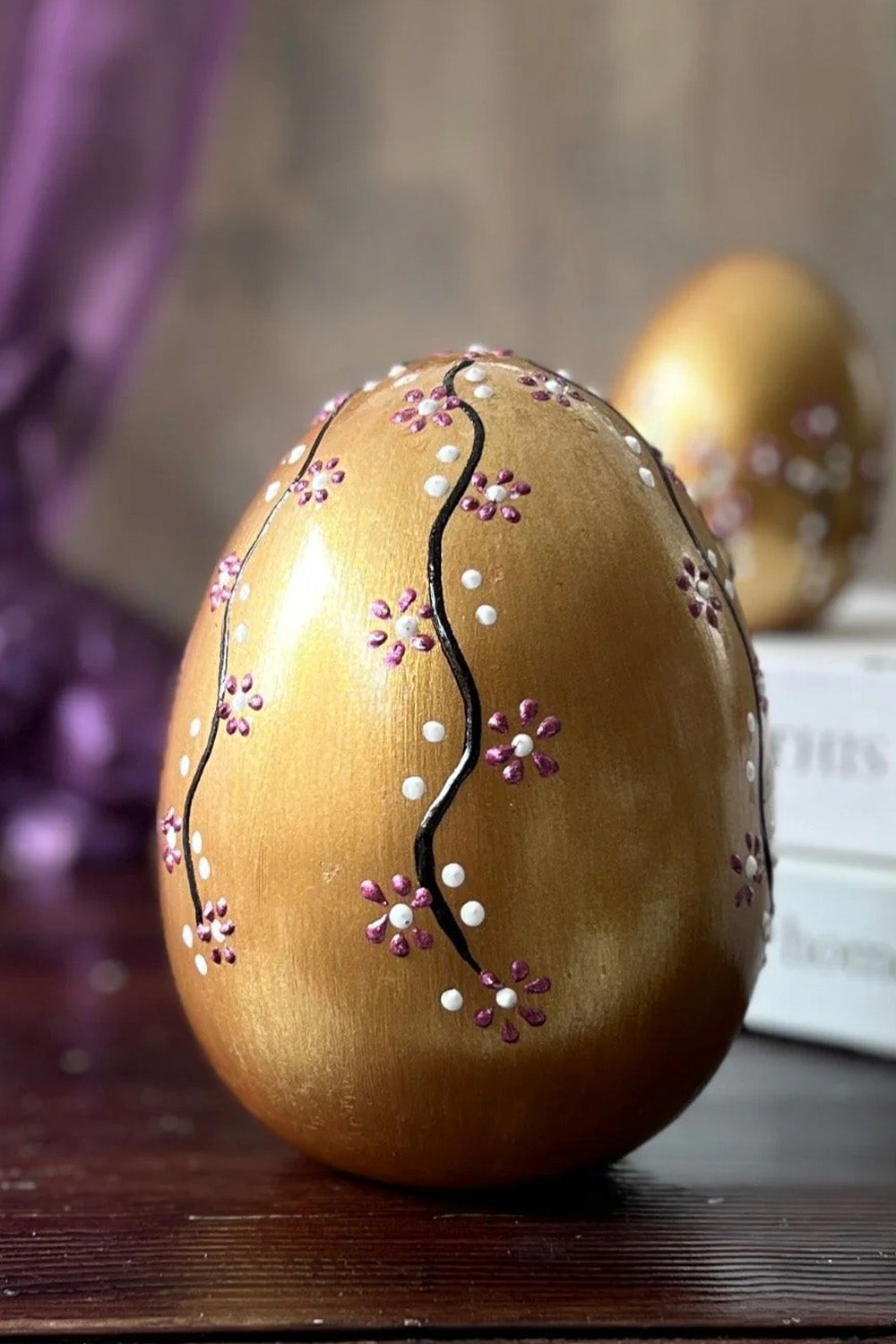 Seramik Paskalya Yumurta Seti Gold - 2