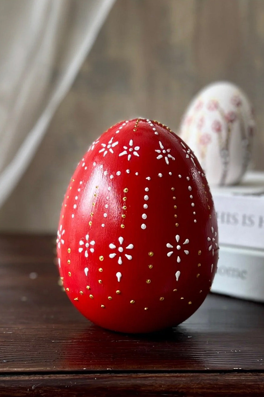 Seramik Paskalya Yumurta Seti Kırmızı - 2