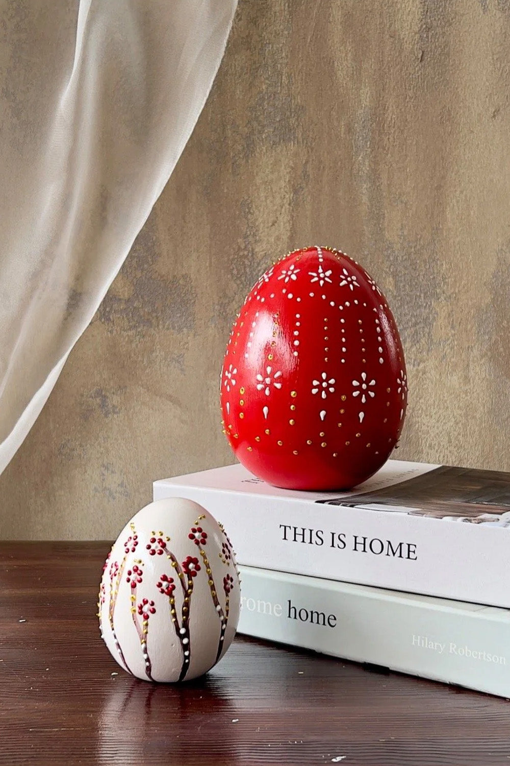 Seramik Paskalya Yumurta Seti Kırmızı - 3