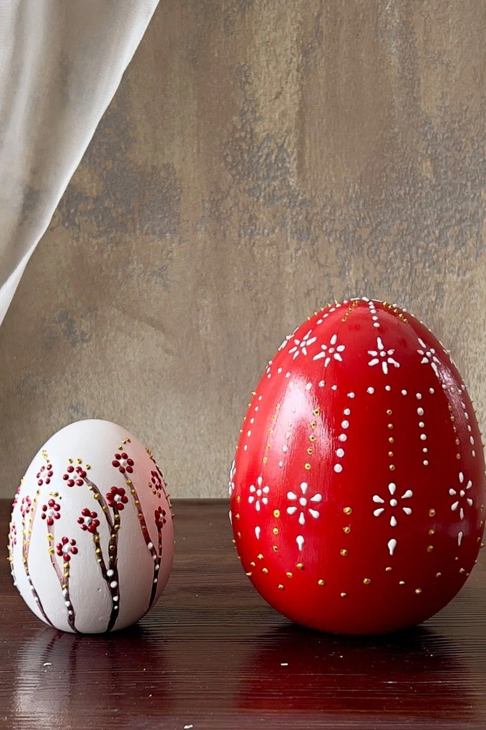 Seramik Paskalya Yumurta Seti Kırmızı - 4