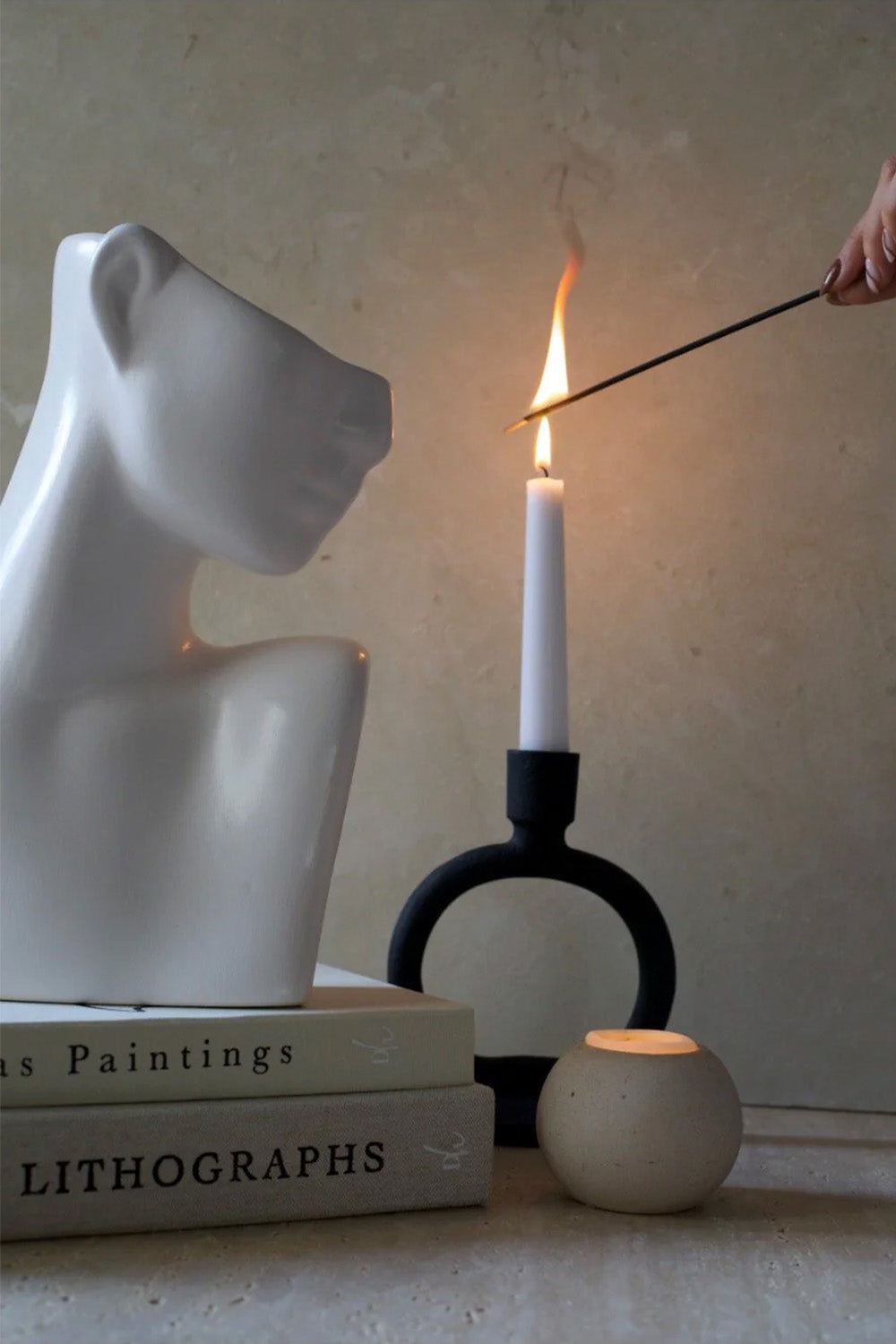 Femme Seramik Büst Beyaz - 1