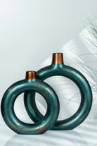 İkili Yeşil Ring Vazo - 1