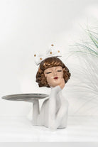 Tepsili Kız Sunumluk Beyaz - 0