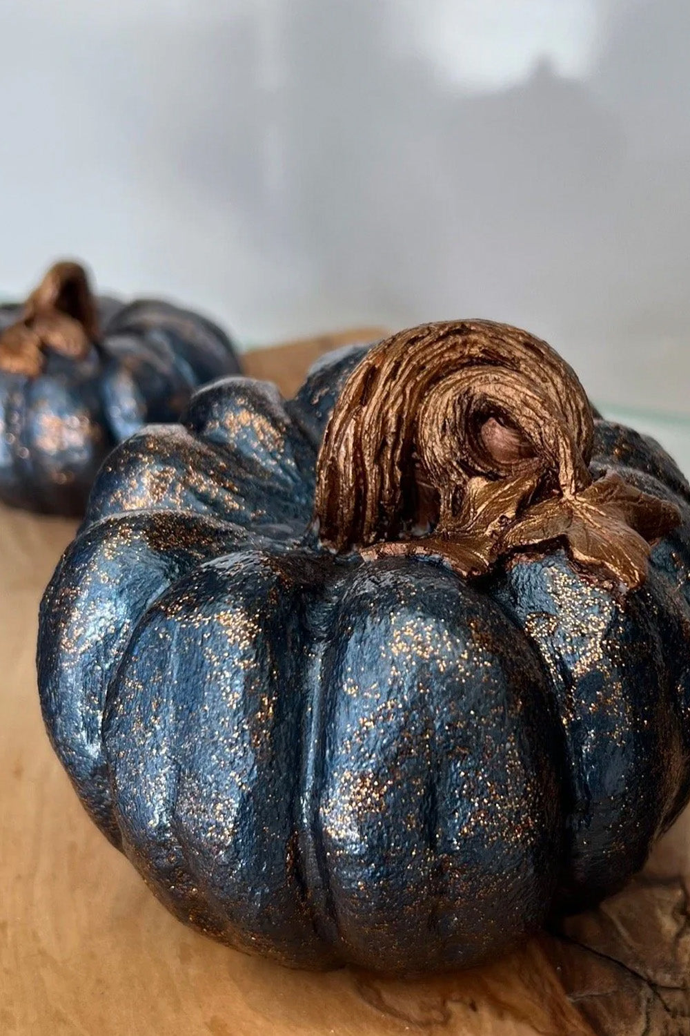 Simli Bal Kabağı İkili Obje Gece Mavisi Bakır - 2