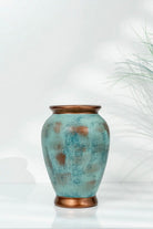 Bakırdan Seri Turkuaz Zarif Vazo - 1