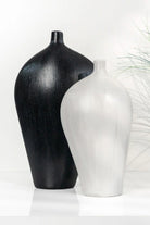 Minimal Seramik Yassı Vazo İkili - 0