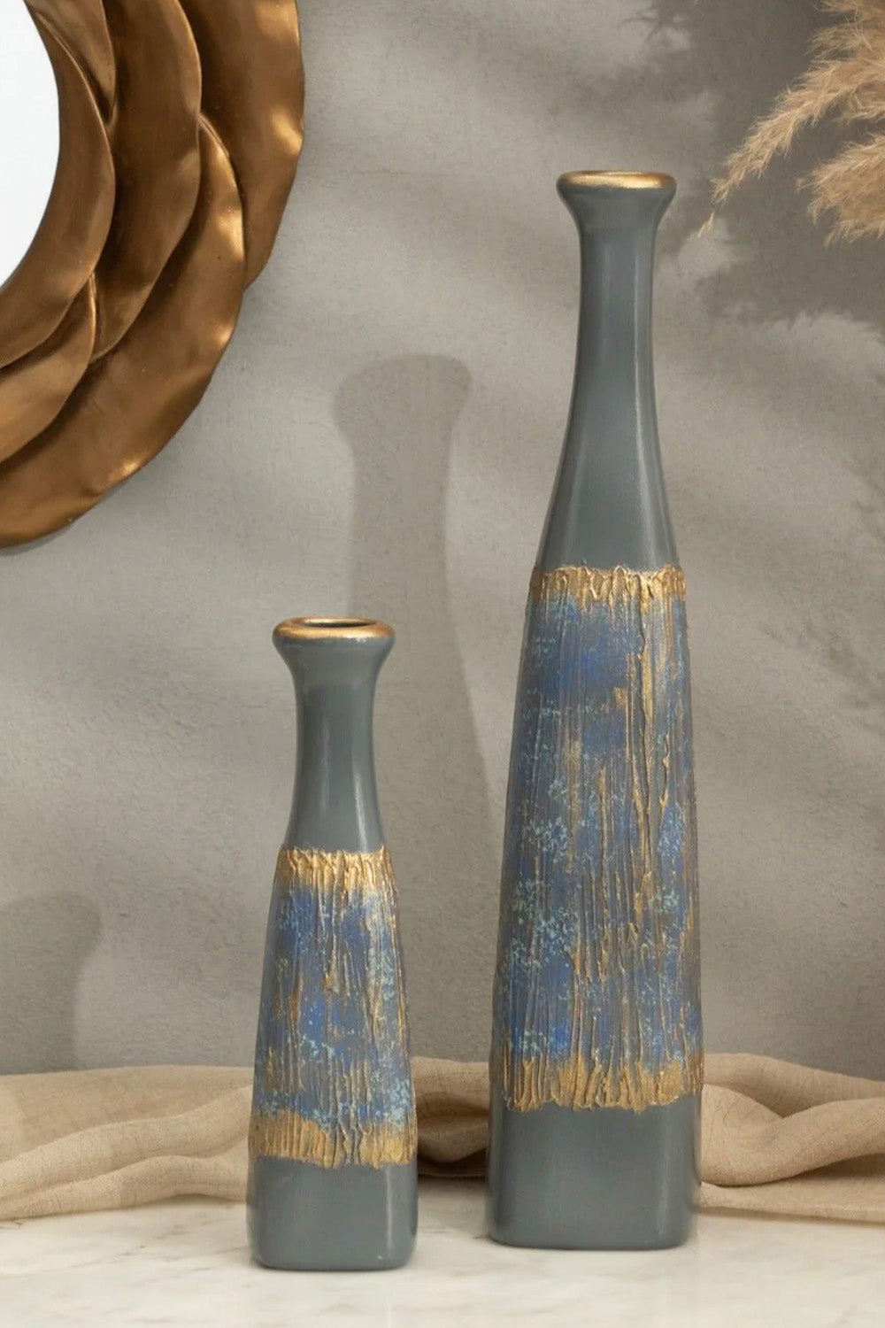 Semavi Seri İkili Uzun Vazo - 0