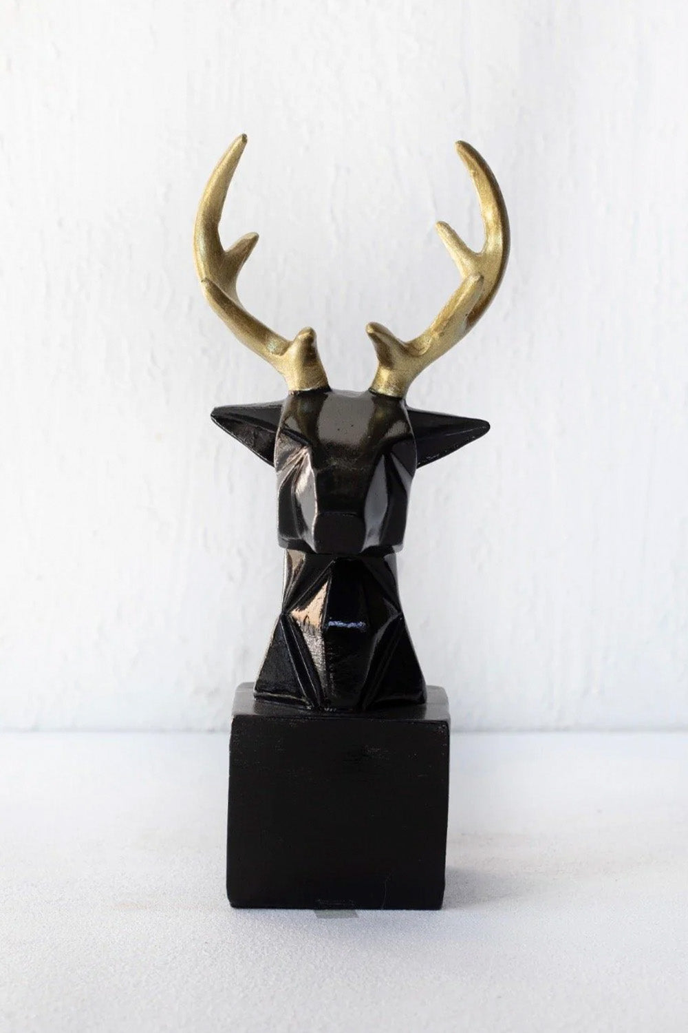 Kübik Geyik Büst Obje Siyah - 1