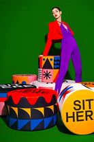 Pouf Oggian Sit Here Kırmızı M Puf - 1