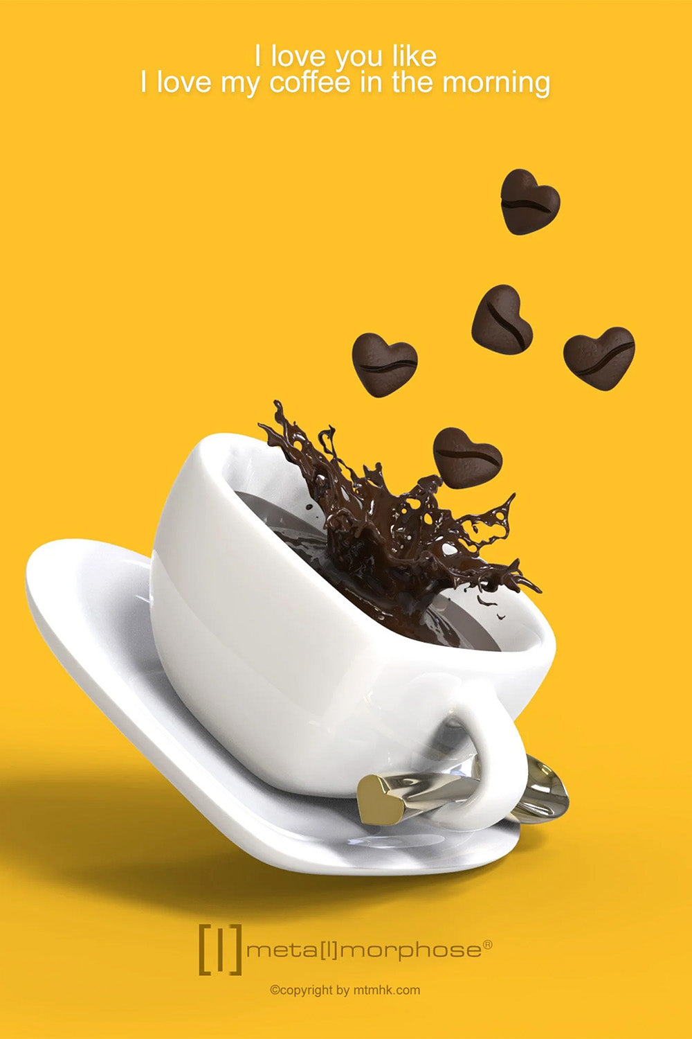 Kalp Kahve Fincanı Anahtarlık - 3