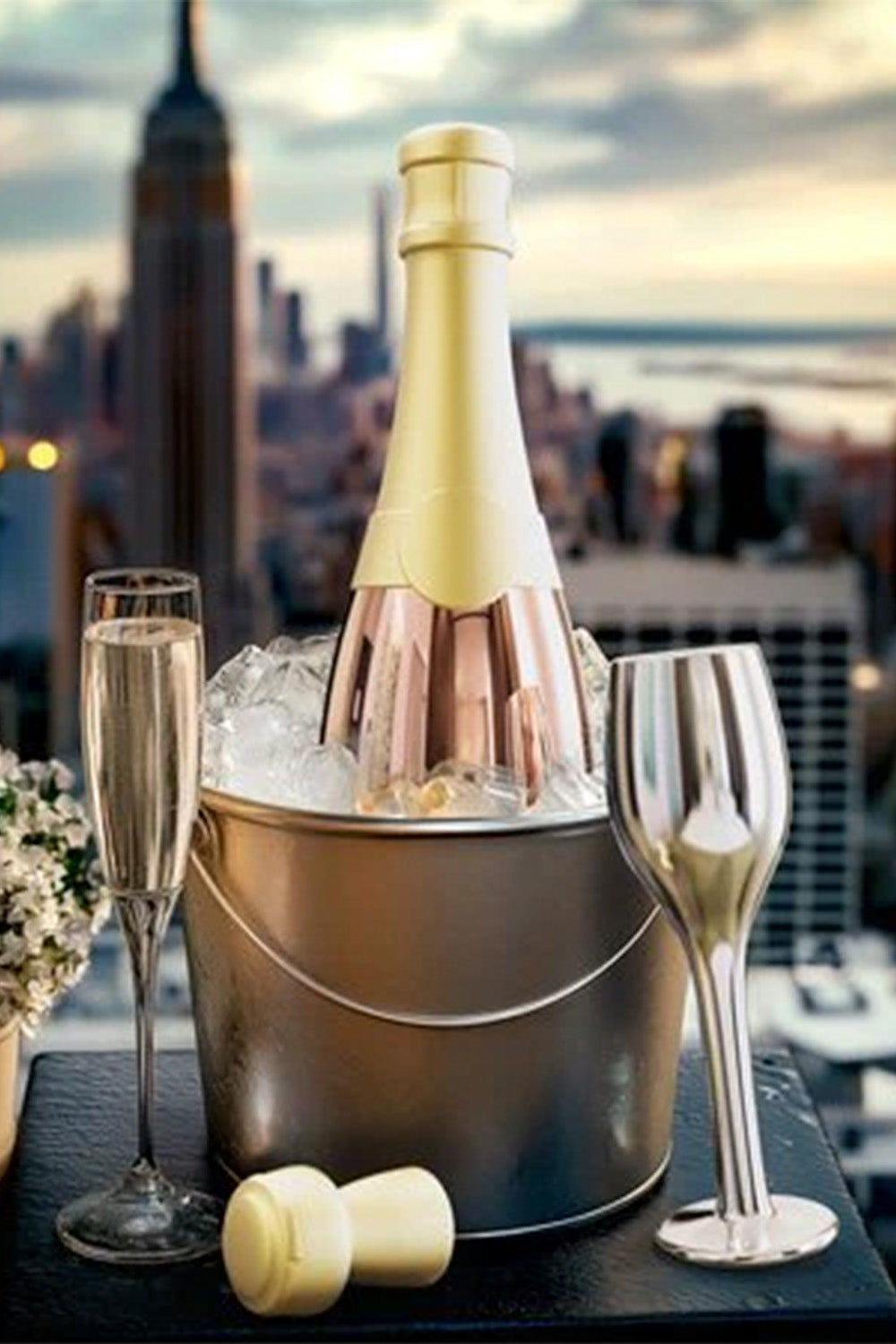 şampanya Kadeh Anahtarlık Rose - 4