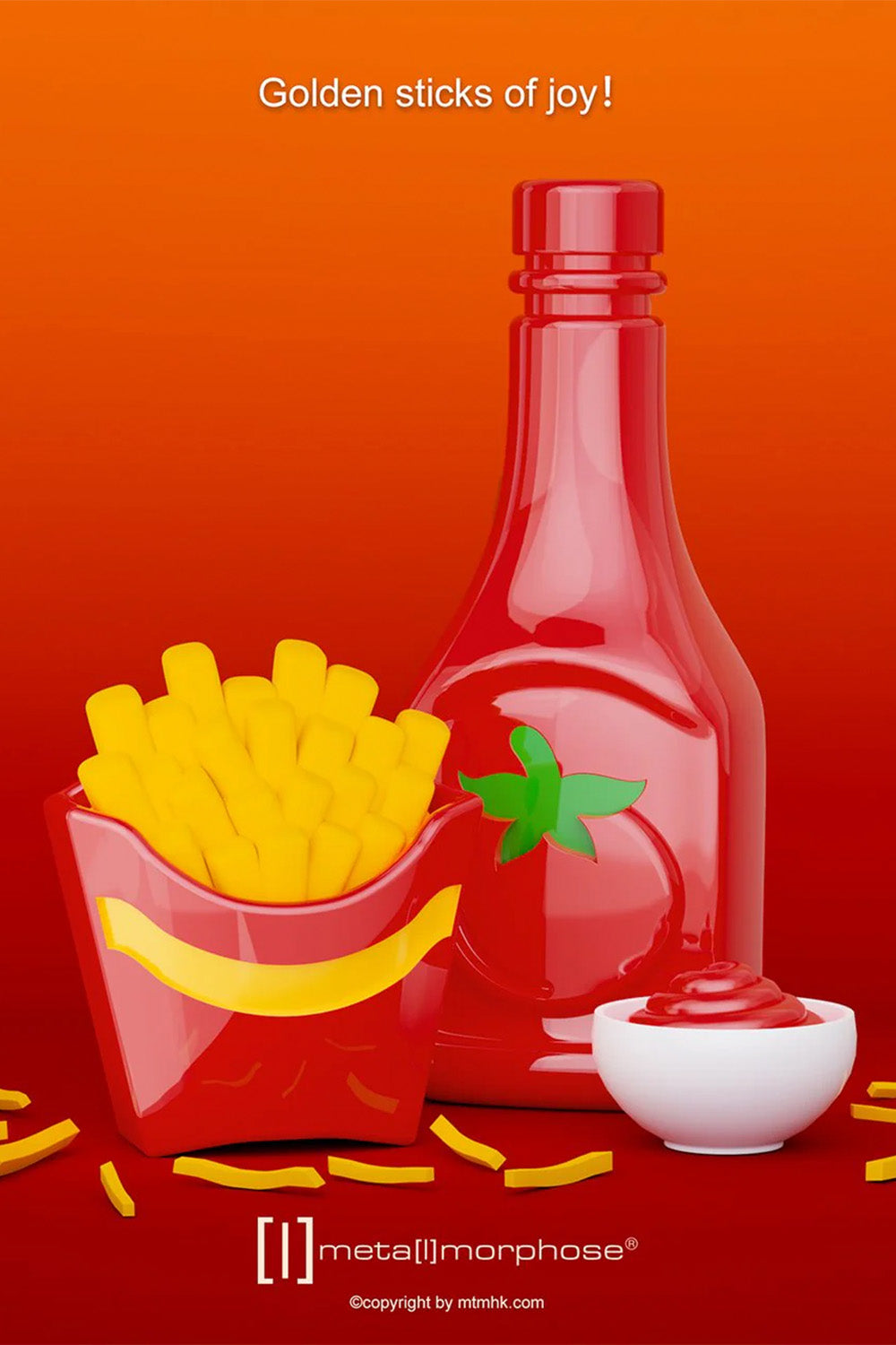 French Fries Ve Ketçup Anahtarlık - 4