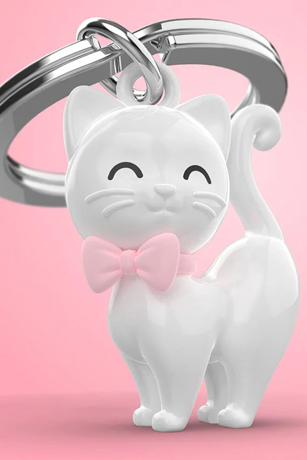 Beyaz Kedi Anahtarlık - 1