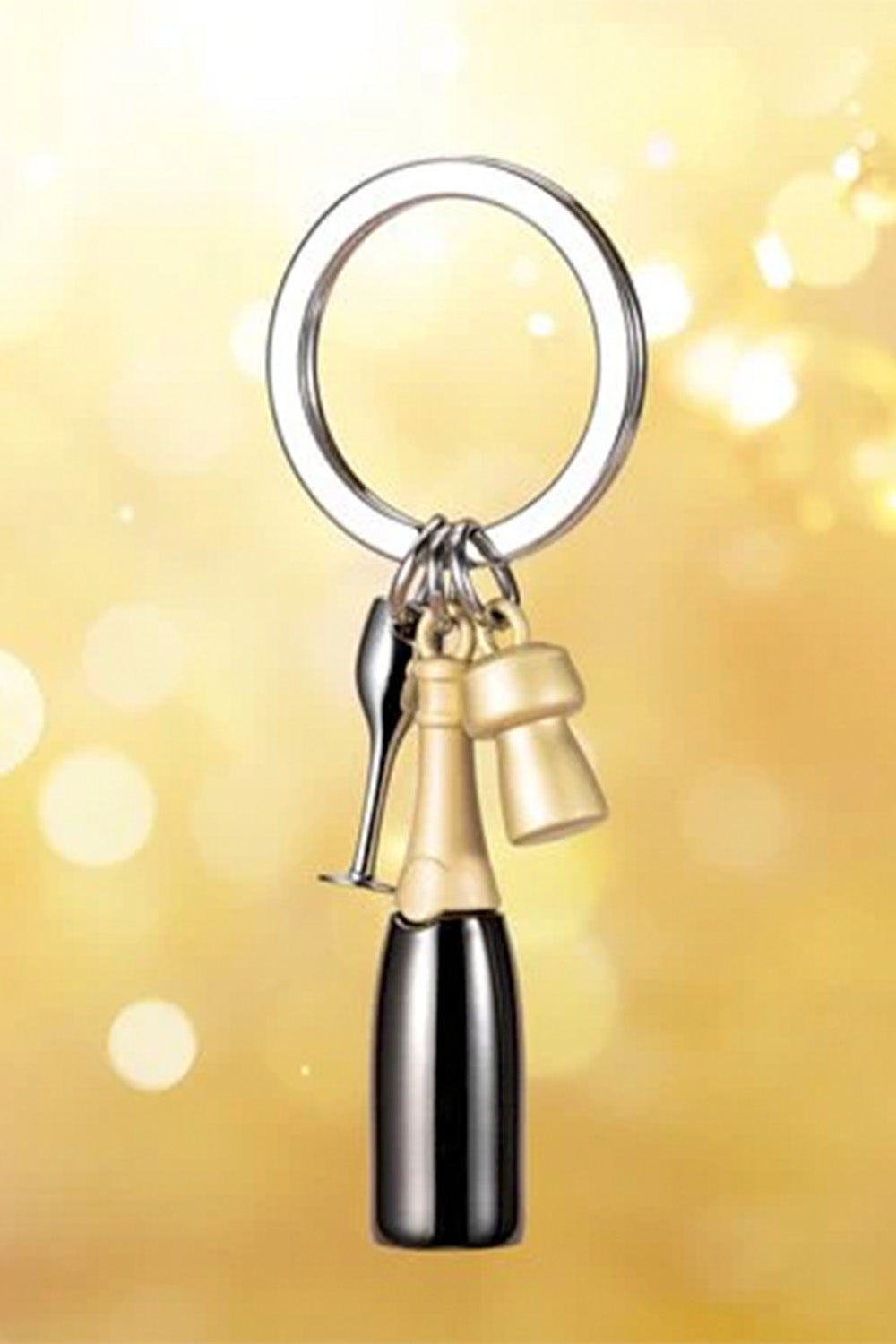 şampanya Kadeh Anahtarlık Siyah - 5