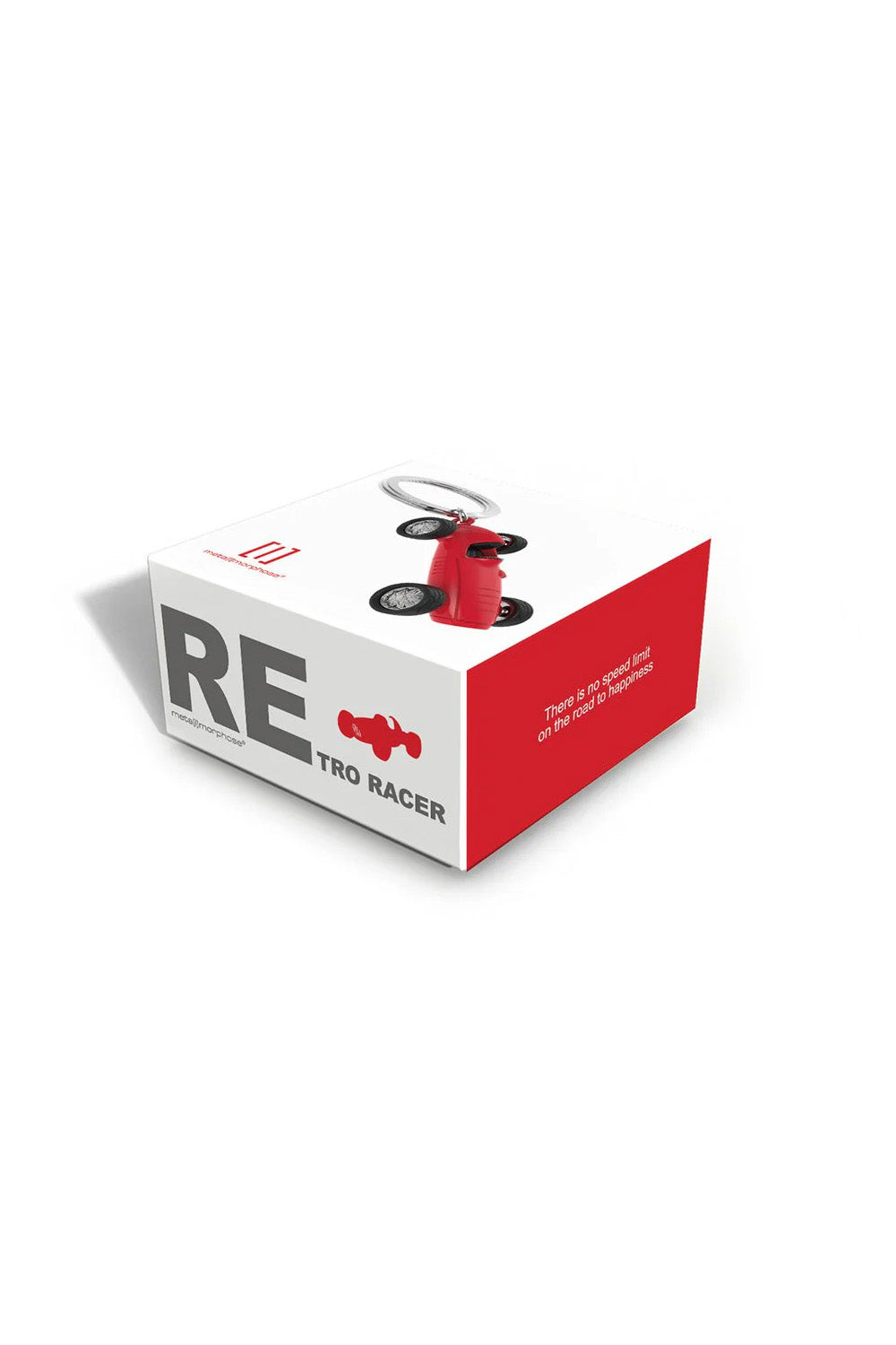 Kırmızı Vintage Yarış Arabası Anahtarlık - 3