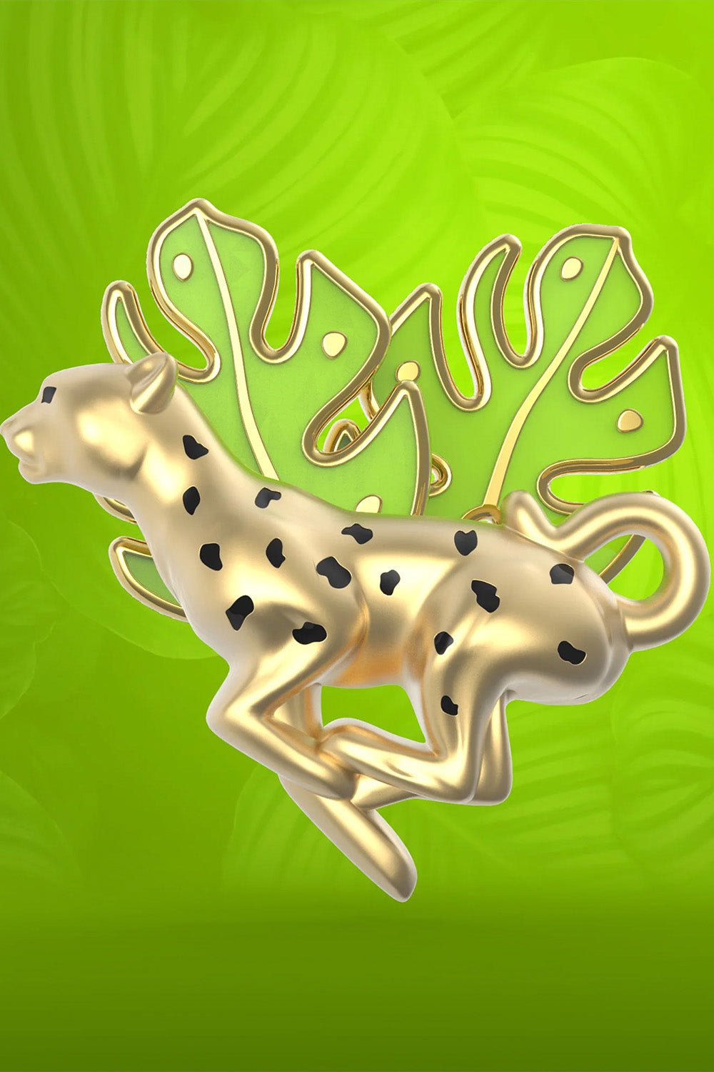 Leopar & Tropikal Yaprak Broş Seti - 6