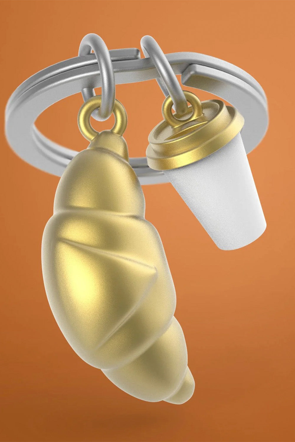 Kruvasan & Kahve Fincanı Anahtarlık - 2