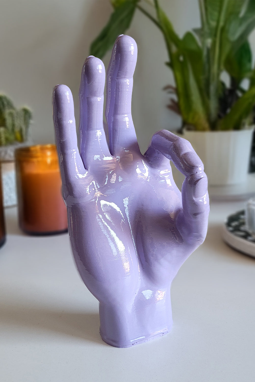 Okey El Figürü | Pastel Mor - 1