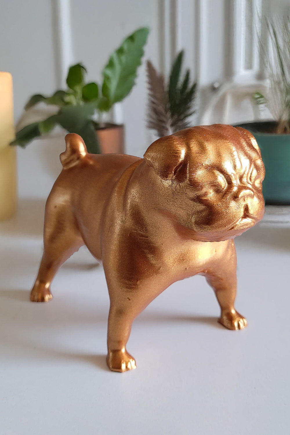 Pug Köpek Figürü | Bronz - 2