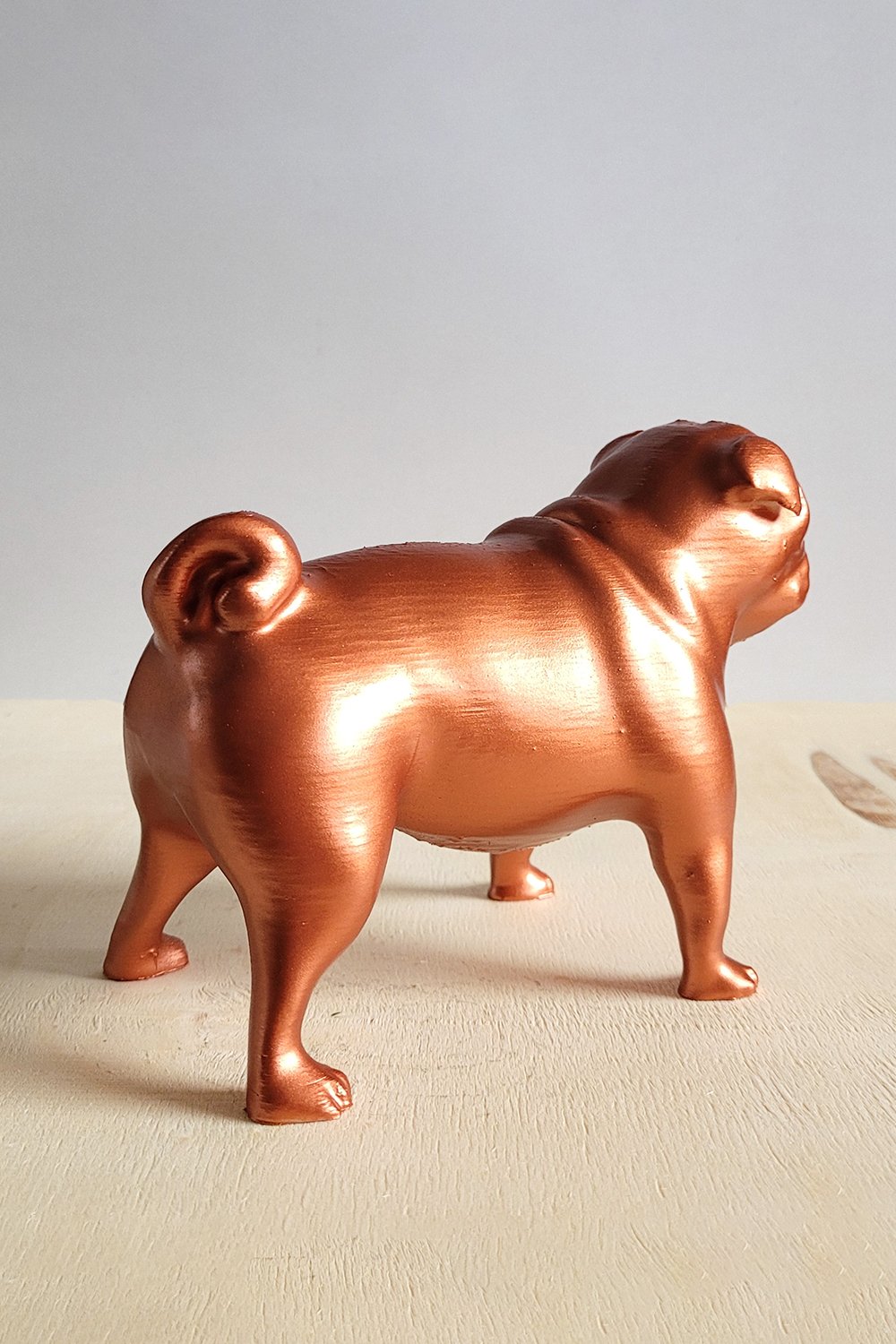 Pug Köpek Figürü | Bakır - 3