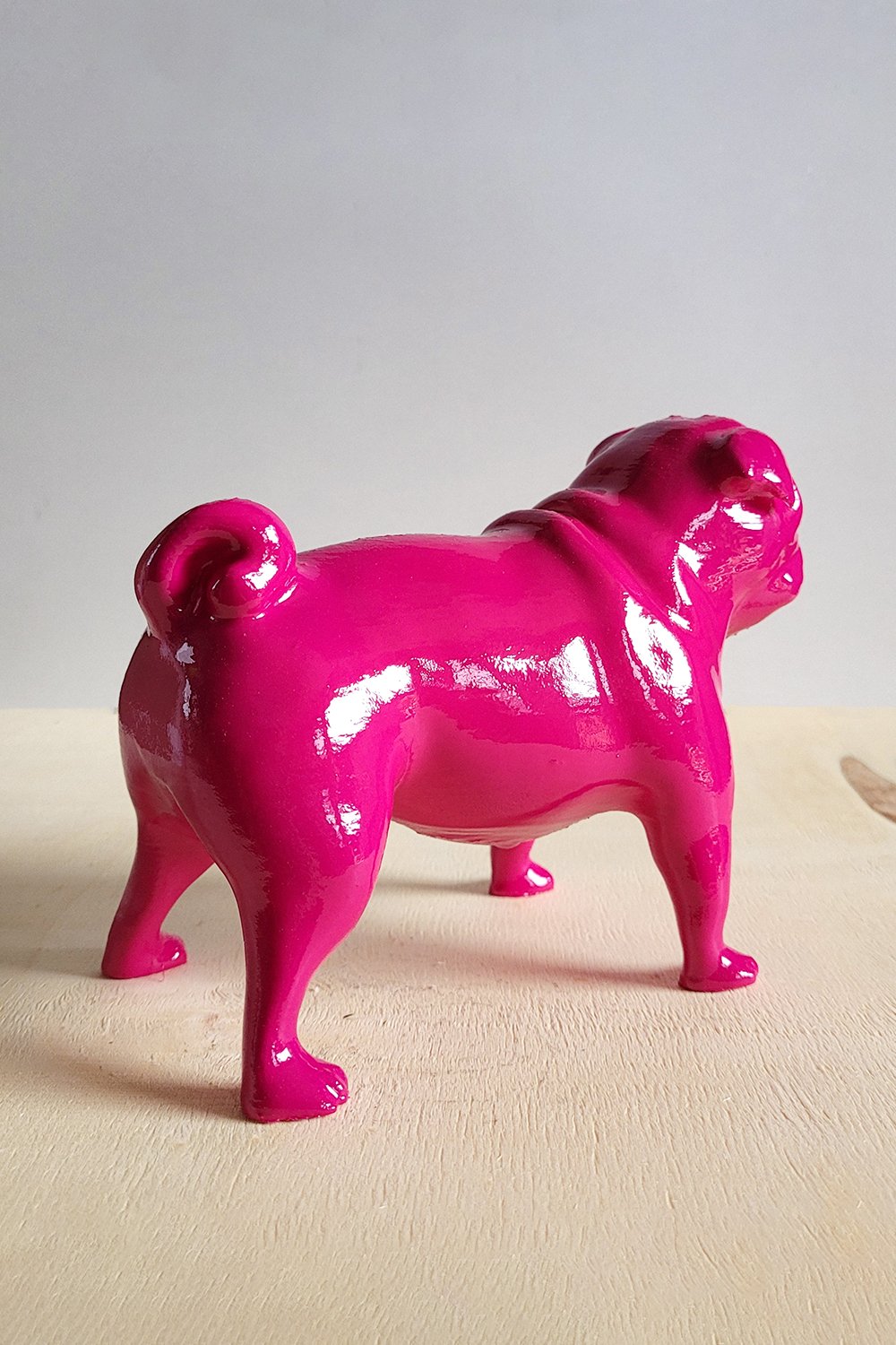 Pug Köpek Figürü | Fuşya - 4